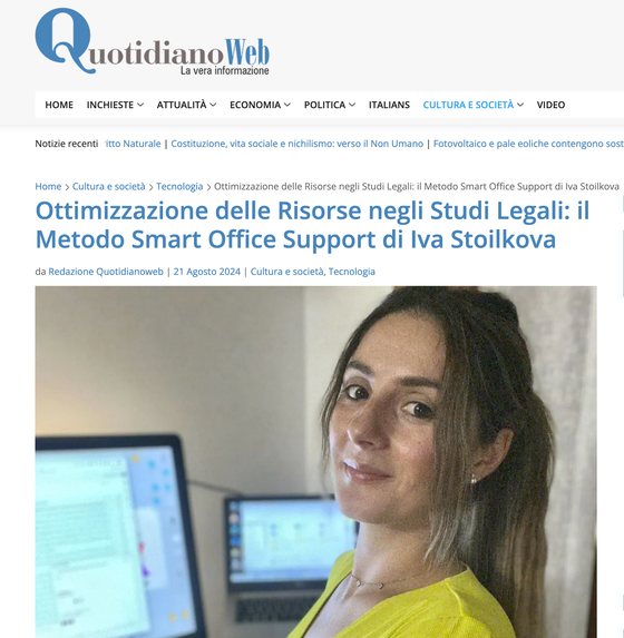 Articolo su QuotidianoWeb